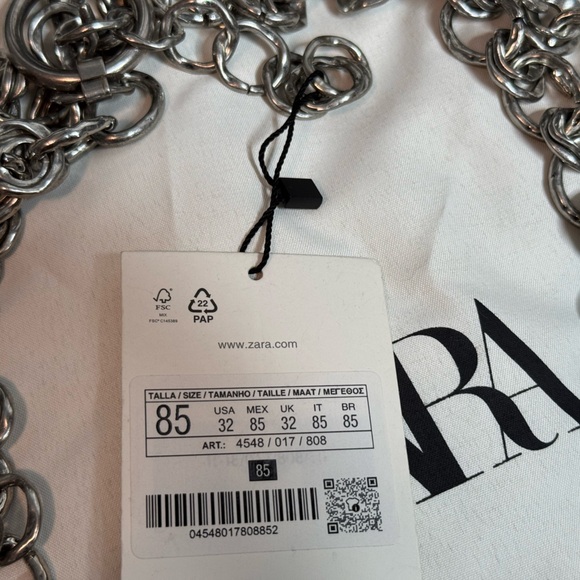 NWT Zara Woman Accessories HEWN LINK BELT Size 32 - Picture 8 of 10